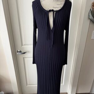 Scanlan Theodore Black Long Sleeve Dress